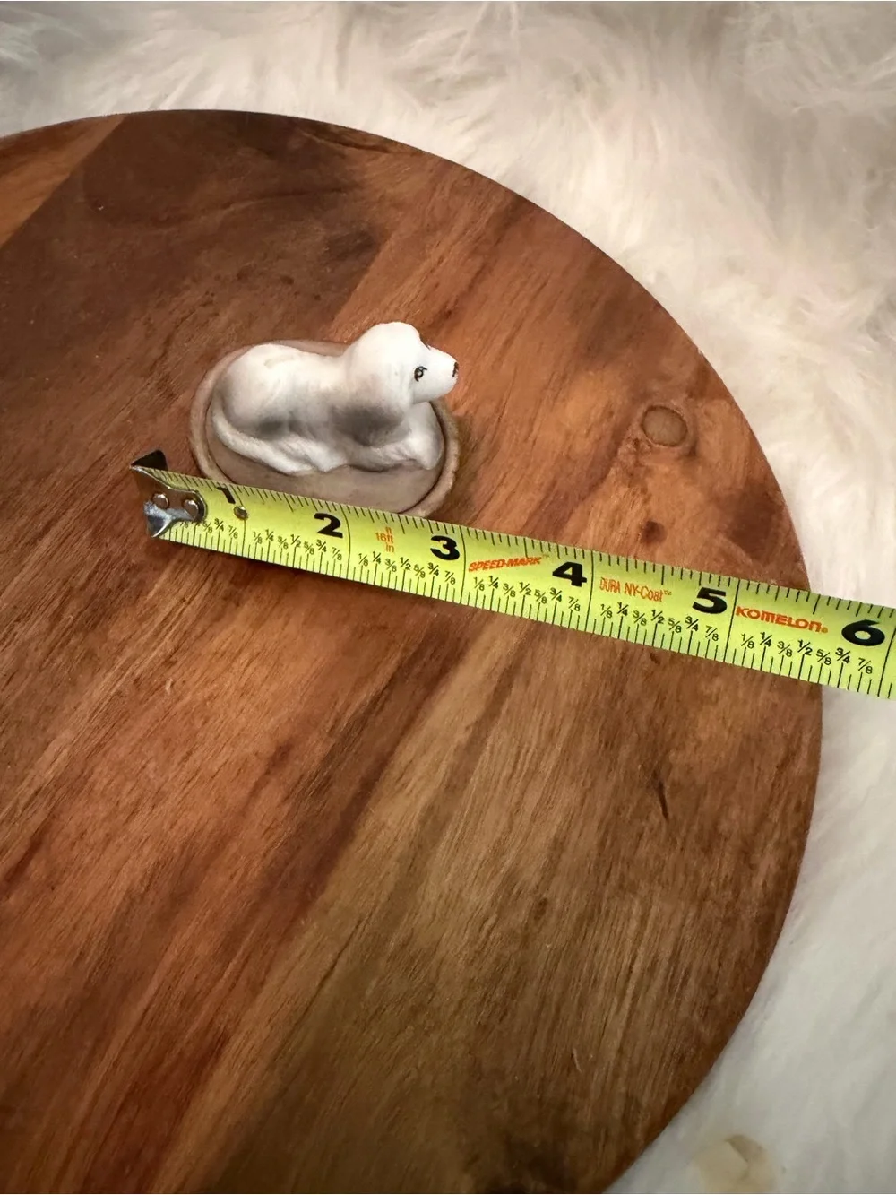 Dog on a Nest Pets Ceramic Dog Figurine in White Trinket Box